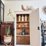 Antique vintage white Parisian wardrobe