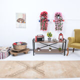 3x12 Classic Turkish Vintage Runner Rug, Handmade Vintage Rug, 3x12 Runner Rug, Brown Beige Rug,