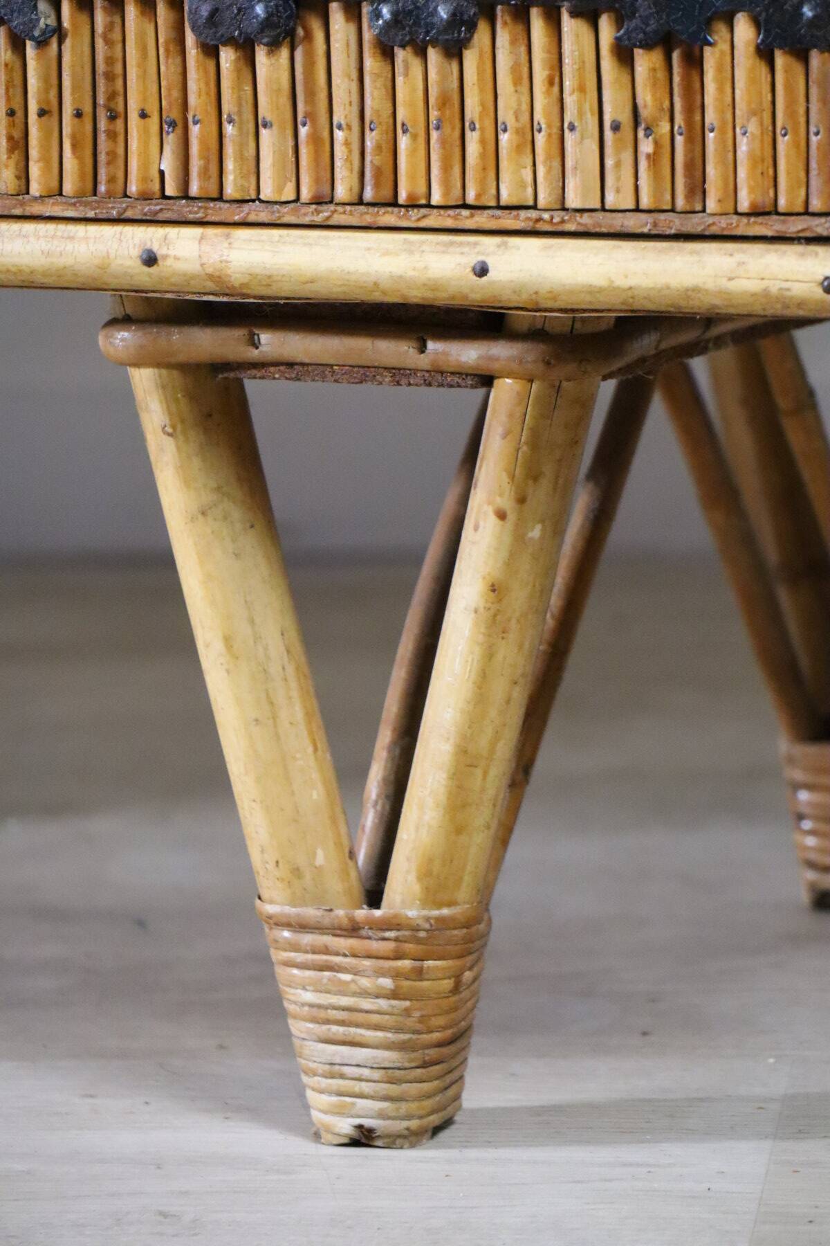 Vintage woven rattan sideboard - 1960
