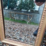 Miroir ancien en bois doré style louis xvi