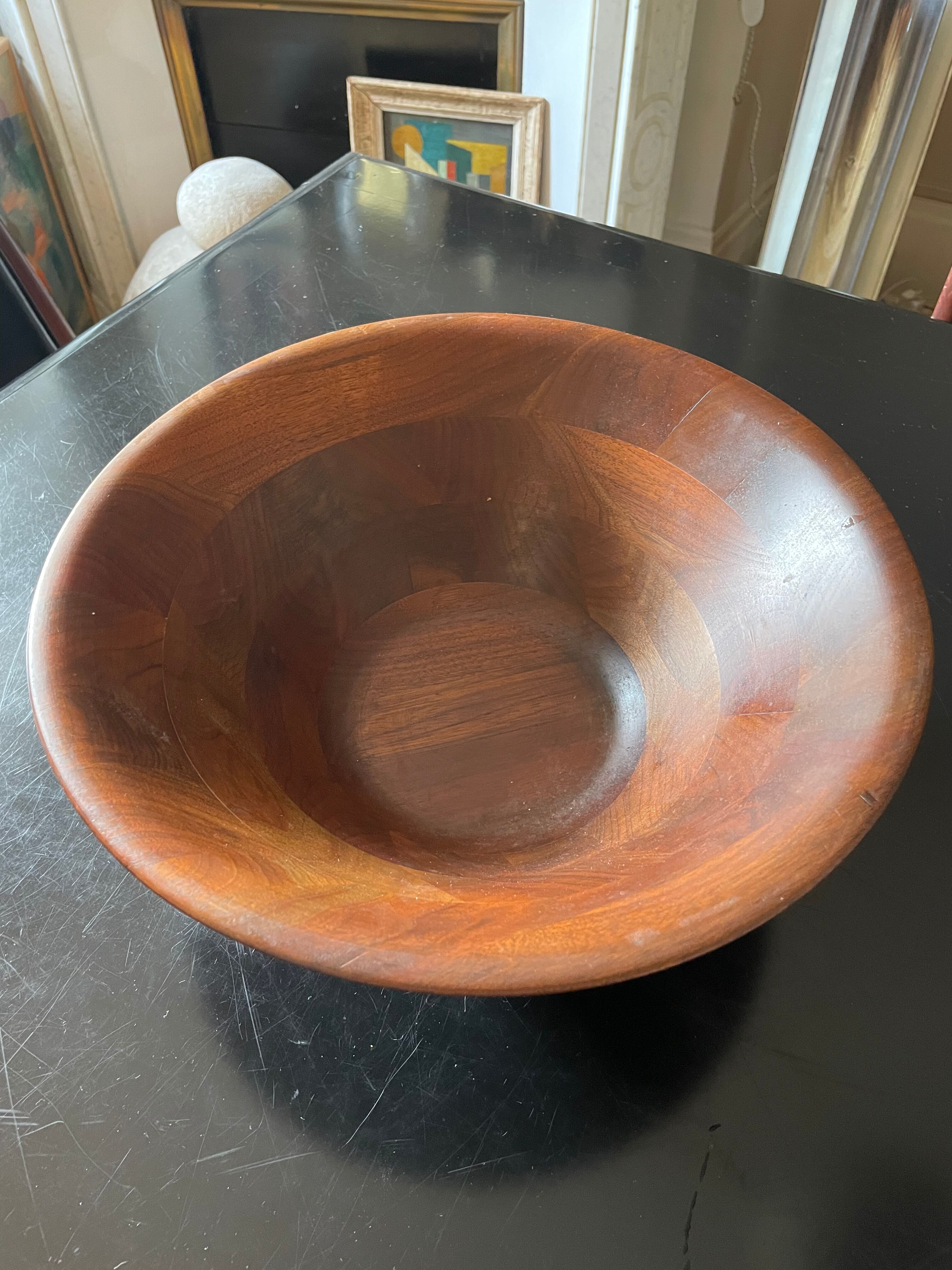 American walnut dish 60s