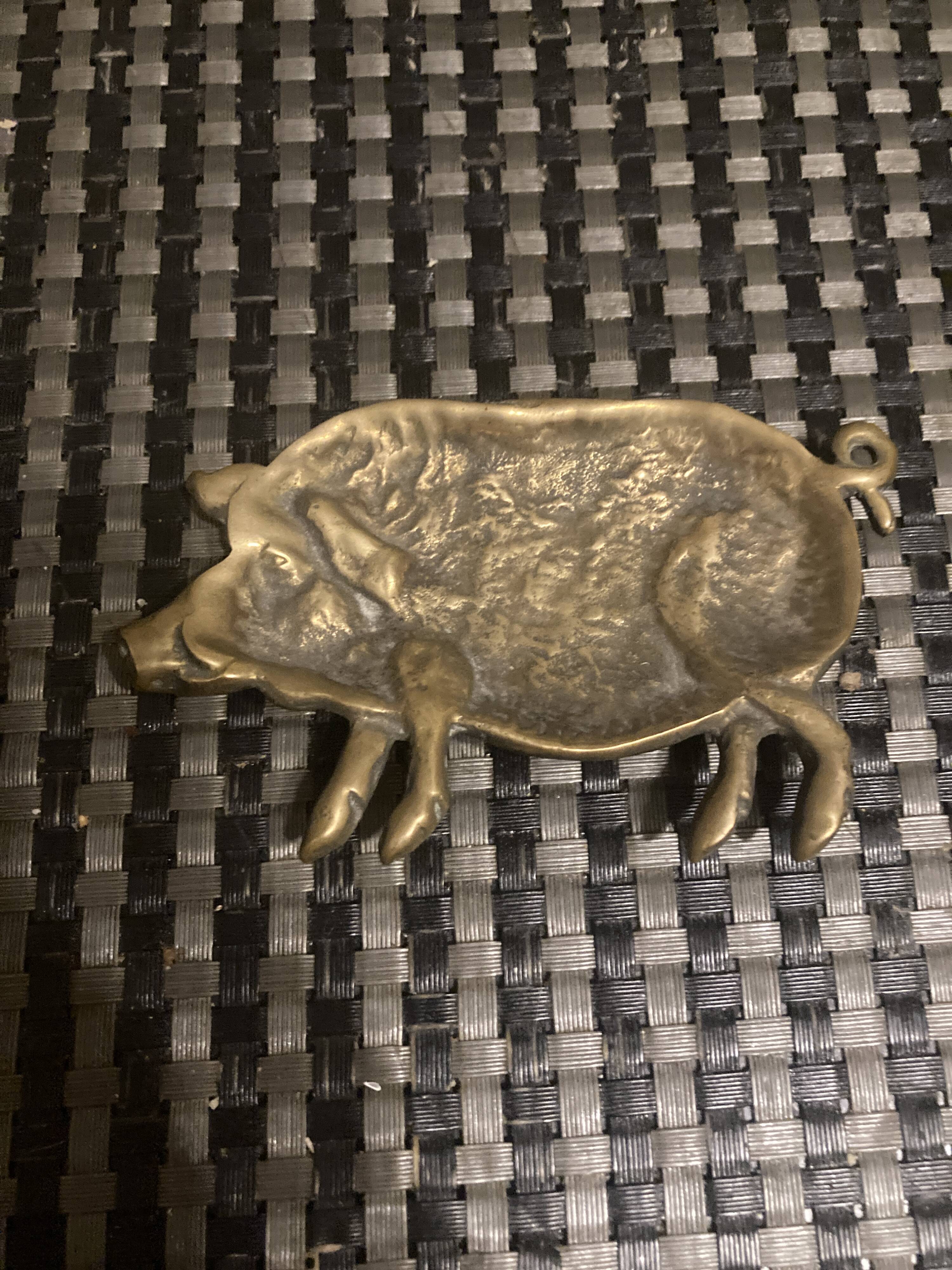 Antique brass ashtray