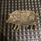 Antique brass ashtray