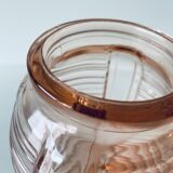 Vase rose ancien en verre