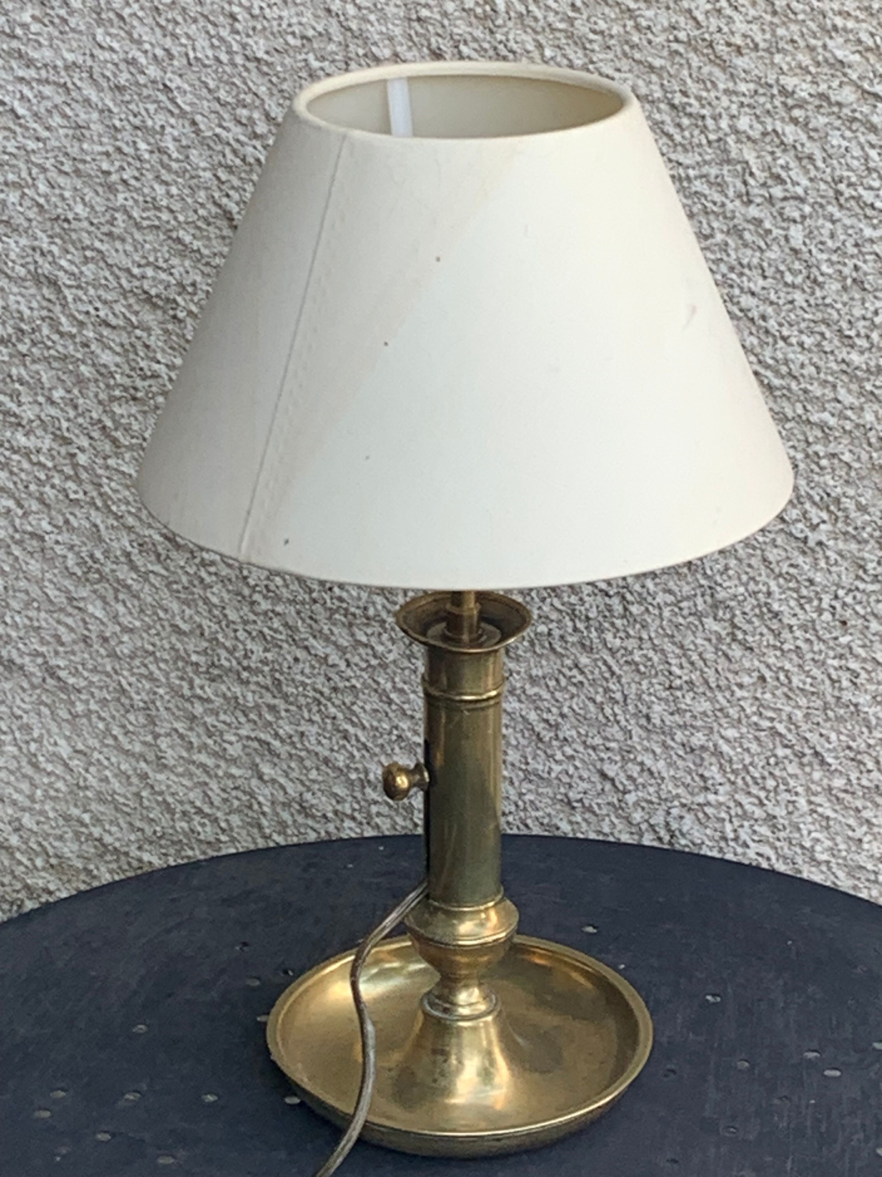 Table lamp, base old copper cellar rat candle holder