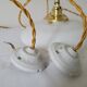 Duo de suspensions en opaline blanche