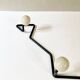 Sixties coat rack/hook, metal and white wood