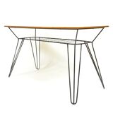 Vintage coffee table with wired base