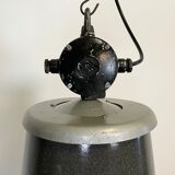 Black Enamel Industrial Lamp from Elektrosvit, 1960s