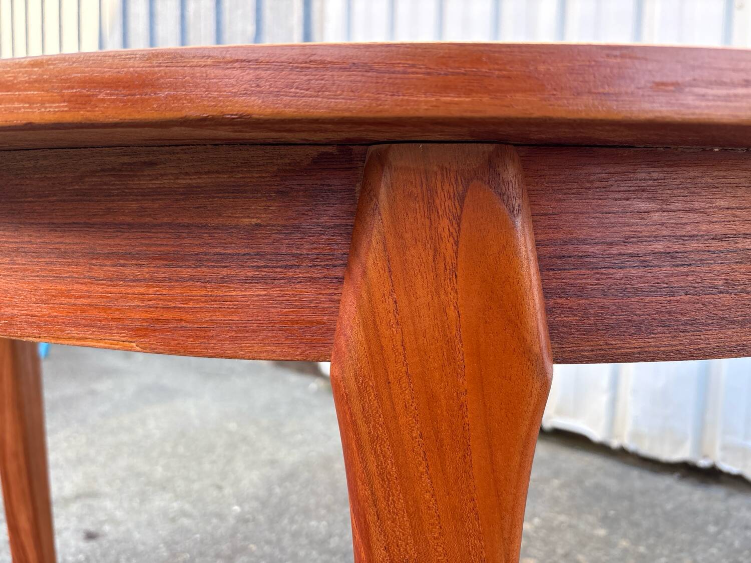 Vintage Scandinavian teak round table – 1960s