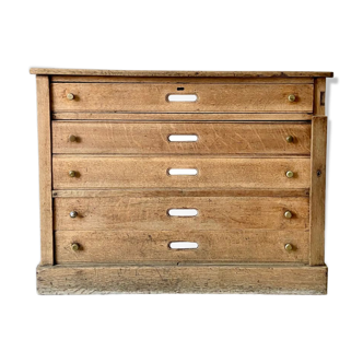 Meuble de métier en chêne - Commode