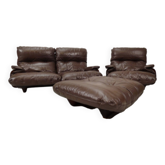 Ensemble Ligne Roset Marsala - cuir marron