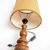 Turned wooden lamp base