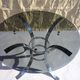 Dining table glass and chrome