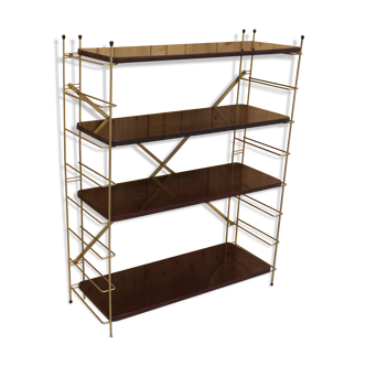 Étagère vintage en métal et formica
