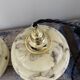 Set of two art deco portable ballrooms in electrified marbled opaline to nine