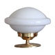 Bedside lamp desk brass globe opaline glass white art deco old