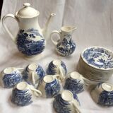 GIen porcelain coffee service, blue décor