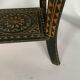 Table marocaine bois sculpte noirci 1950