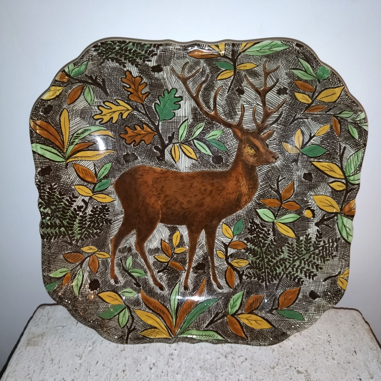 Flat jatte earthenware Gien Rambouillet