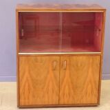 Showcase in blond walnut