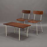 Chairs and bedroom table in Auping teak 50s