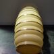 Vase style art deco opaline yellow + gilding vintage