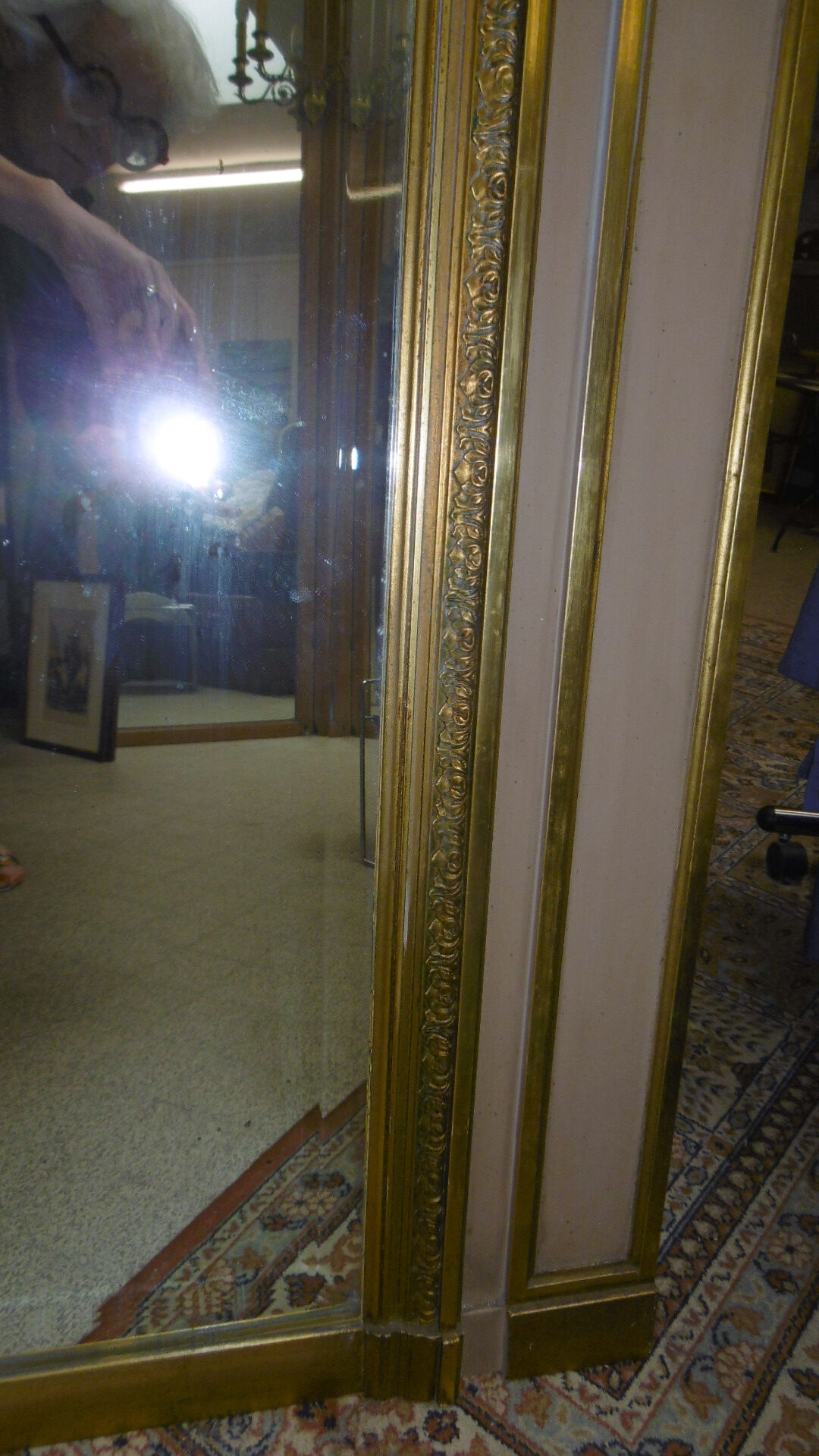 Fireplace mirror Louis XVI style trumeau 103x149cm