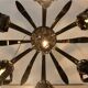 Italian black glass chandelier