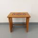 Vintage Guillerme and Chambron coffee and side table in solid oak and ceramic from the 50s and 60s
