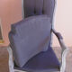 GREY PATINATED VOLTAIRE ARMCHAIR AND ANTHRACITE FABRIC