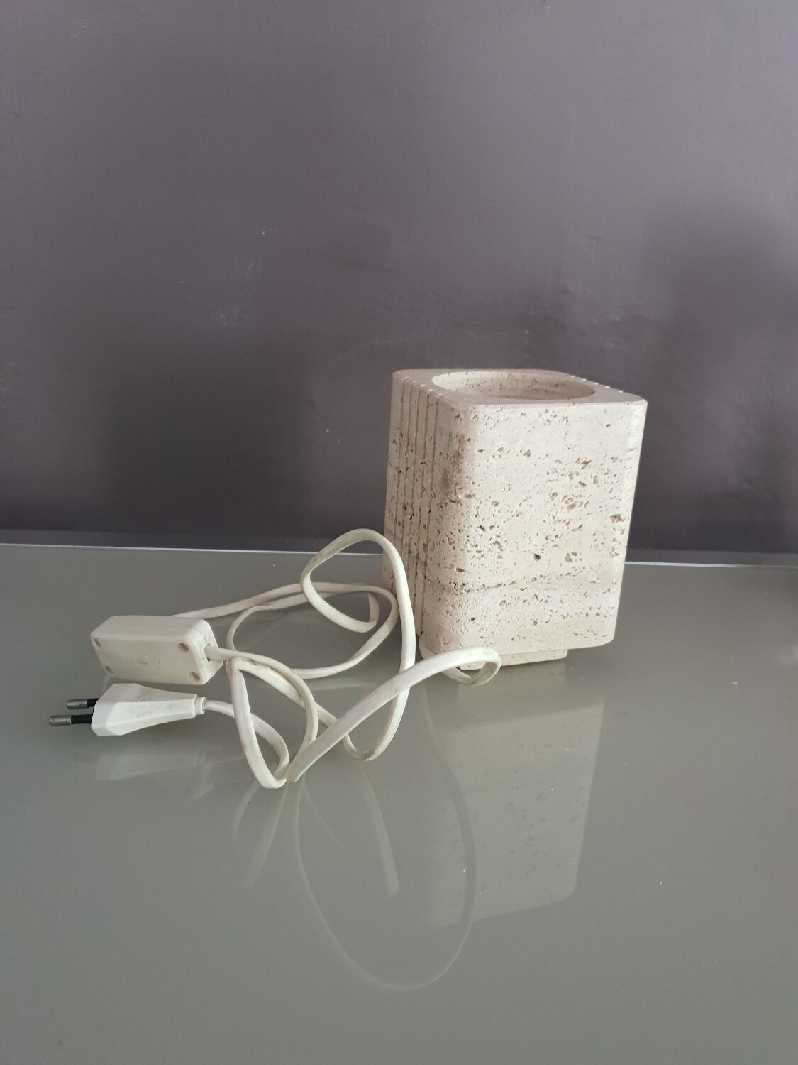 Travertine lamp 1970