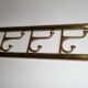 Vintage Art-Deco brass Wall Coat Rack France, 1940s