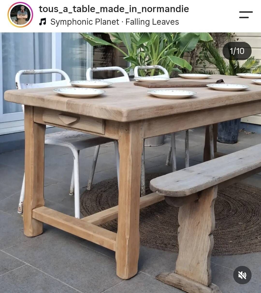 N052 renovated farmhouse table