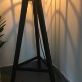 Wicker cage floor lamp