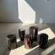Side table in black petrified wood h:28,5cm d:17cm