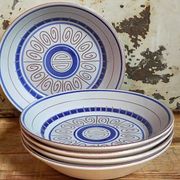 Cinq assiettes creuses céramiques M.B.F.A  PORNIC vintages service Daphné