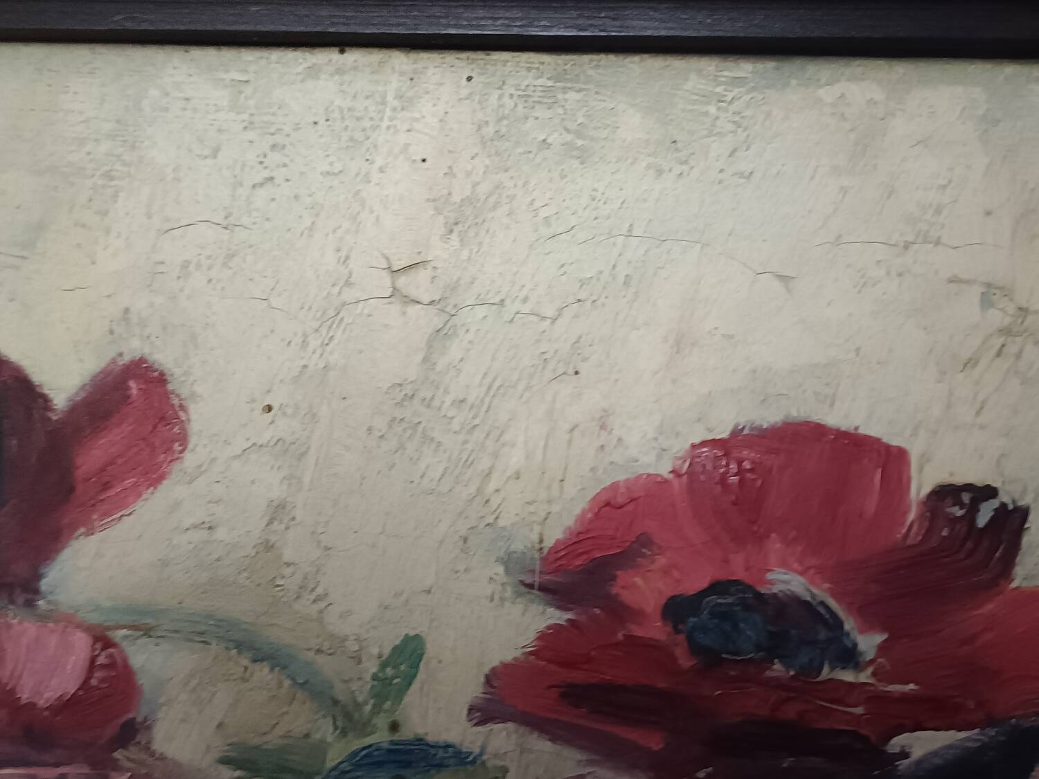 Grande huile sur toile, vase fleuri, Gustav Choley
