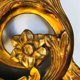 Miroir en bois sculpté doré 52x93cm