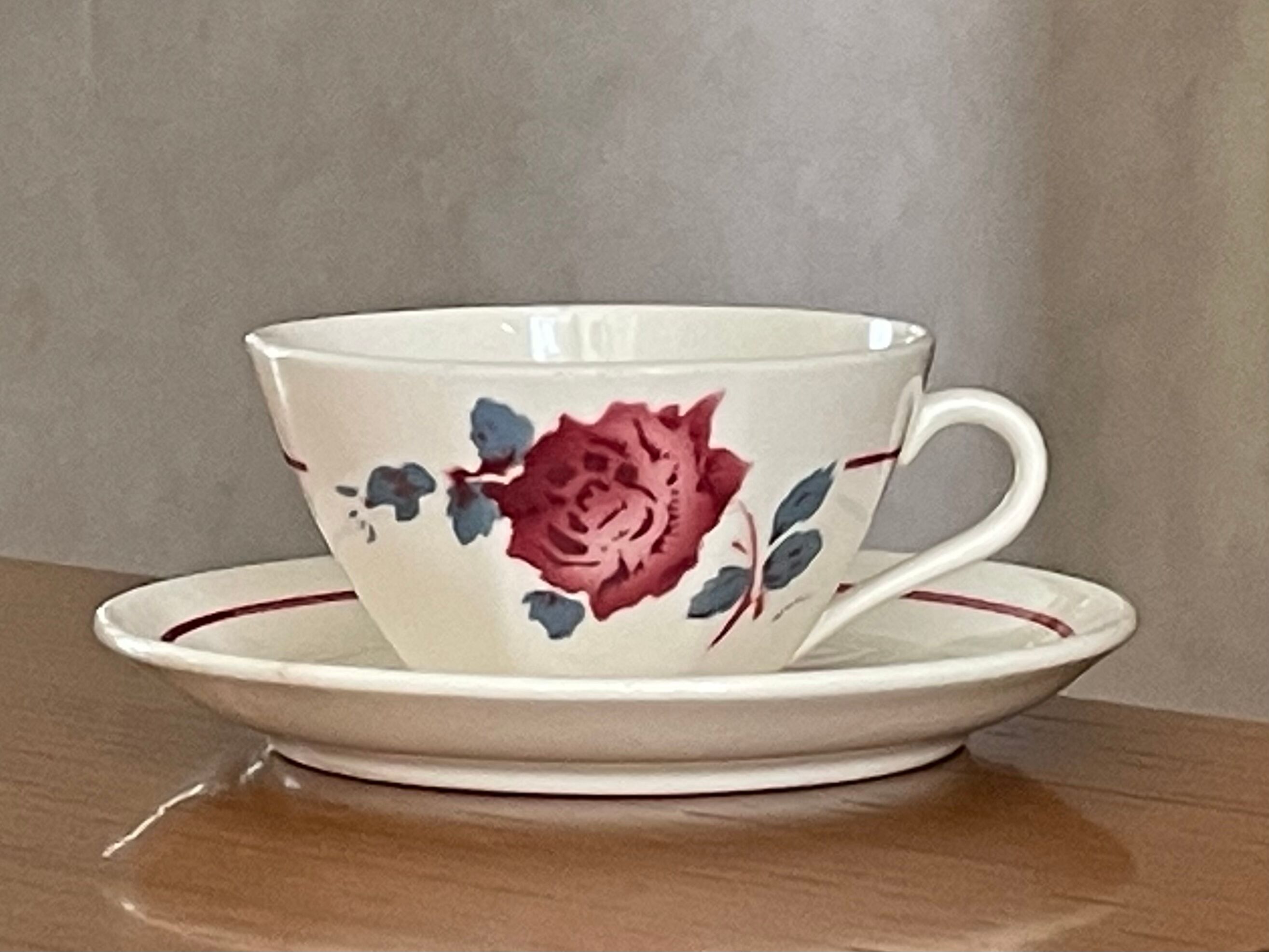 Tasse à Café Vintage Shell Années 60 - Motif Fleurs Multicolores, Céramique, Rare