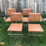 Skai and chrome chairs