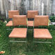 Chaises skaï et chrome