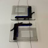 LARGE GLASS PASTE DESIGN WALL LIGHT.