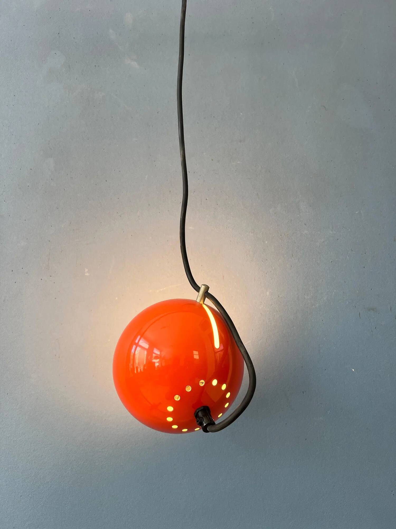Small red adjustable Artimeta eyeball pendant lamp