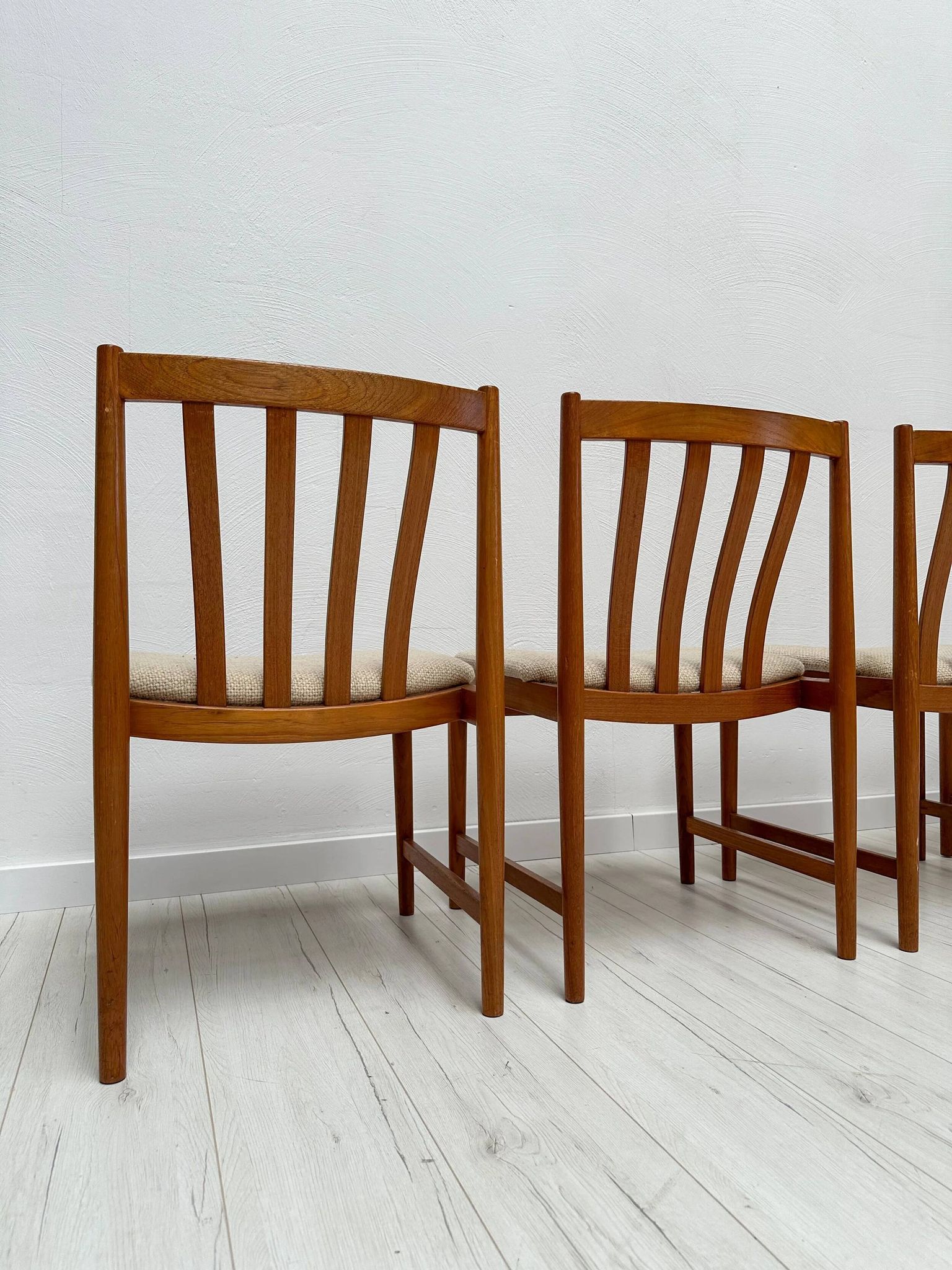 1960s Set of 4 Vintage Teak Dining Chairs by Slagelse Møbelværk