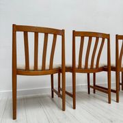 1960s Set of 4 Vintage Teak Dining Chairs by Slagelse Møbelværk