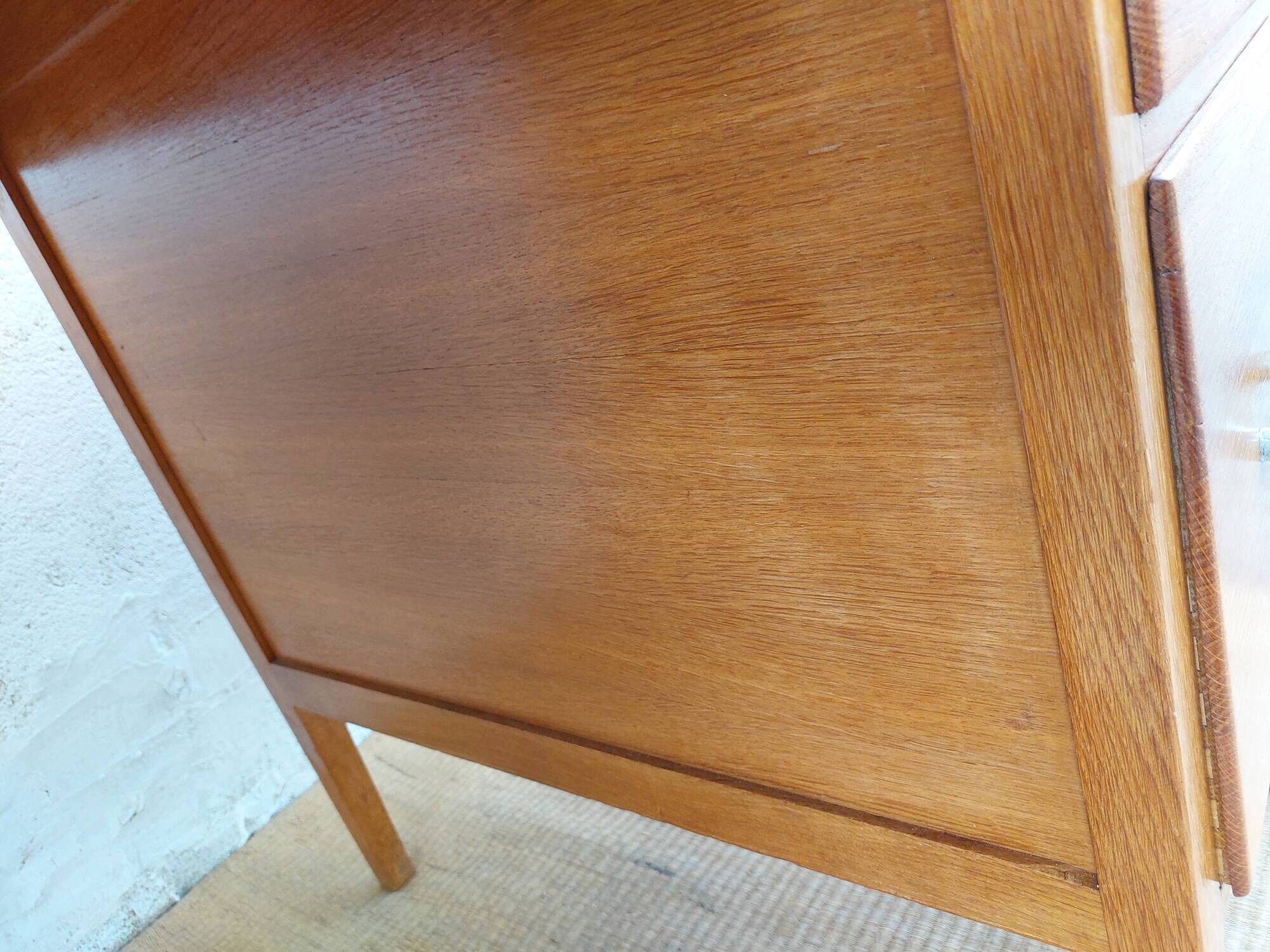 solid wood desk, 1970s