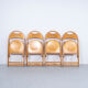 4 chaises pliantes vintage en bois d’OTK, années 1950