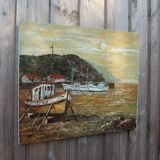 Marine oil on canvas signed