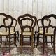 Suite de 6 chaises paillées d'époque Louis Philippe